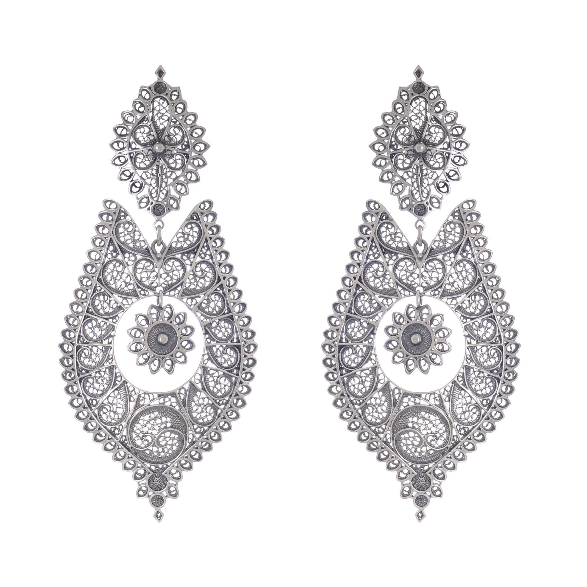 Queen Earrings Icone in Silver