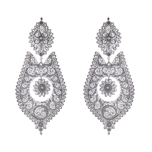 Queen Earrings Icone in Silver