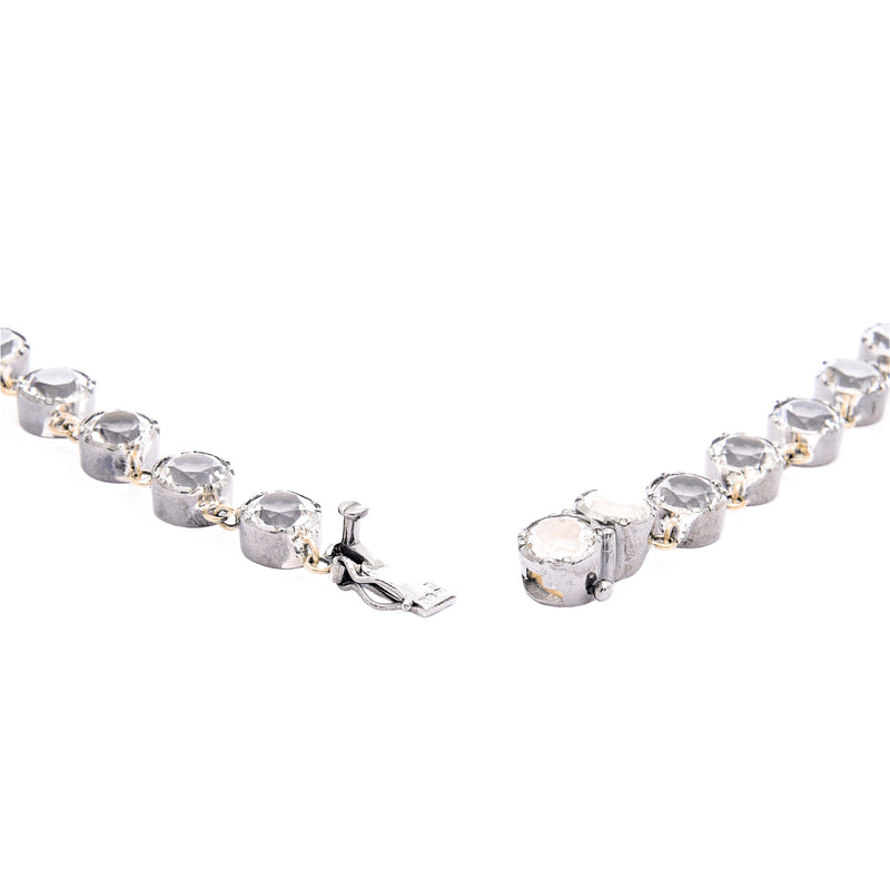 Bracelet Riviera Rock Crystal in Silver and Gold