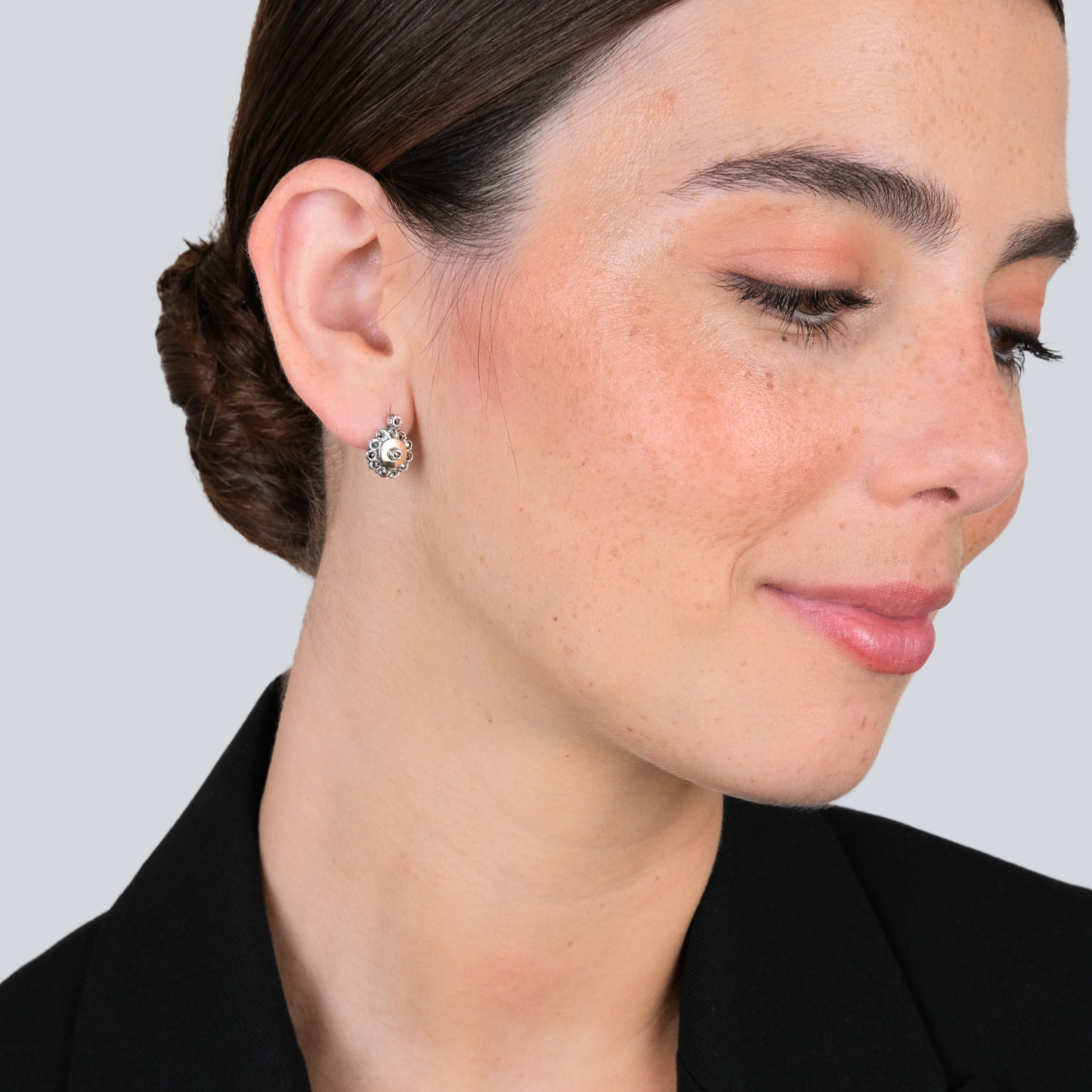 Earrings Marcasites in Silver and Gold