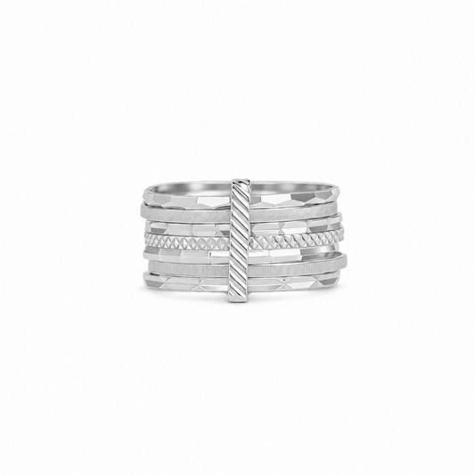 Bague Sept Joncs en Argent
