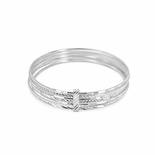 Pulsera Siete Rígidas de Plata