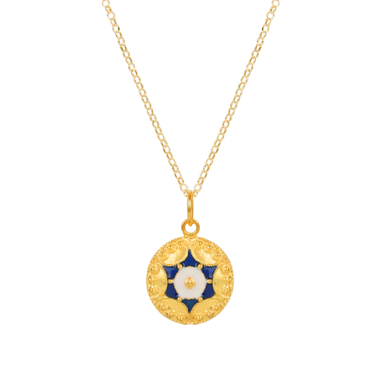 Colar Caramujo Estrela em Prata Dourada