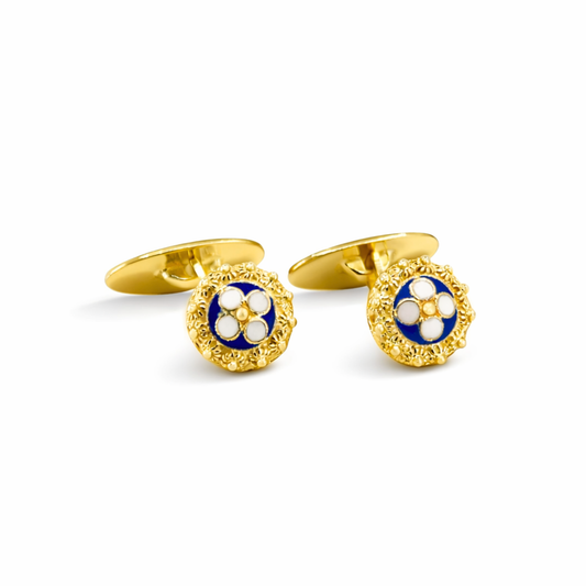 Cufflinks Caramujo in Gold Plated Silver