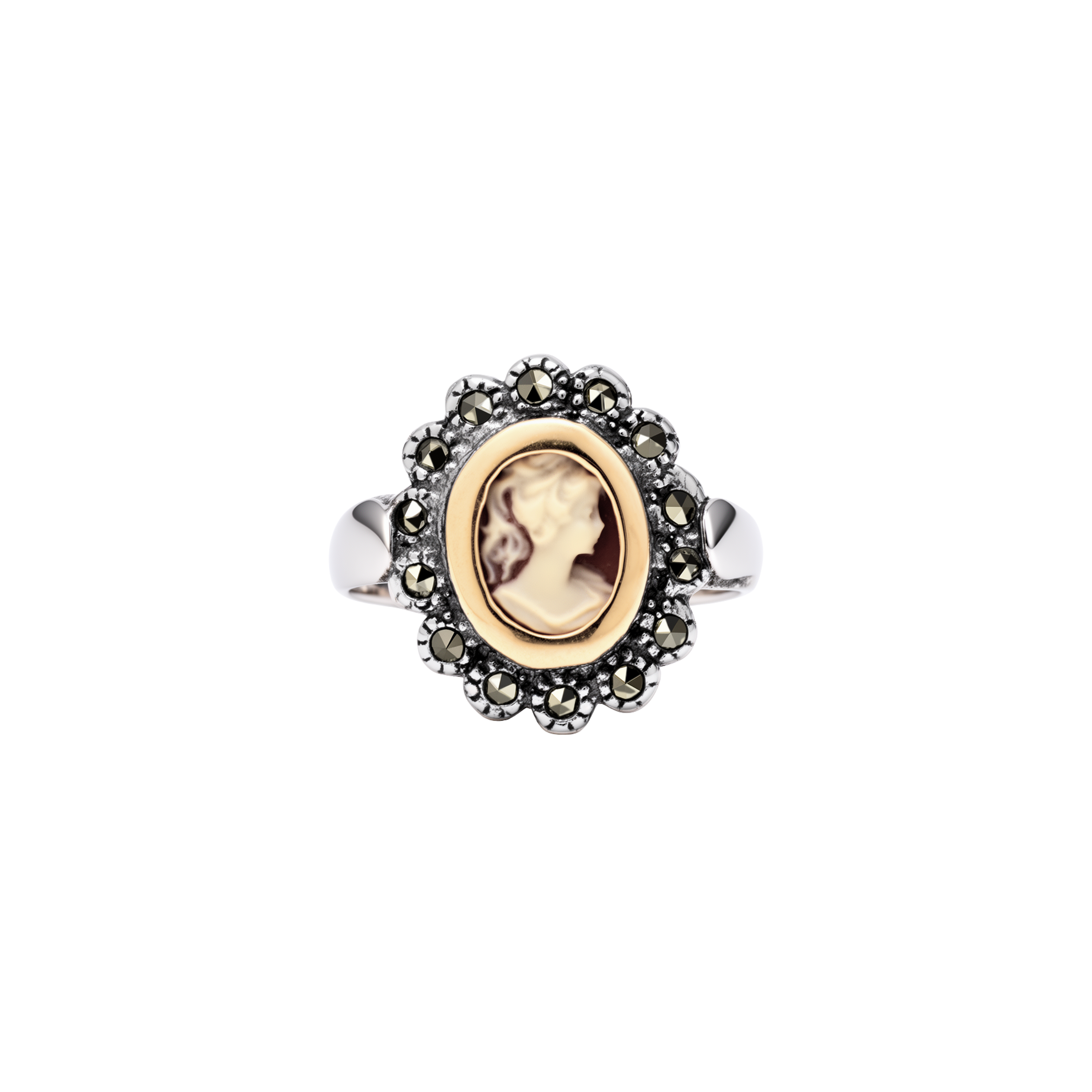 Bague Dame Camée Or 18K - Taille 52/53, Poids 1,9 G, Occasion, Livraison Gratuite