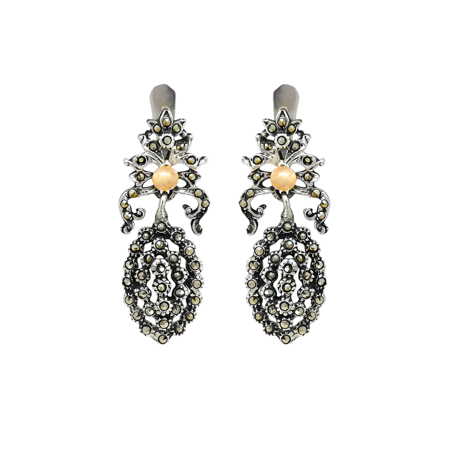 Earrings Royalty in Silver and Gold