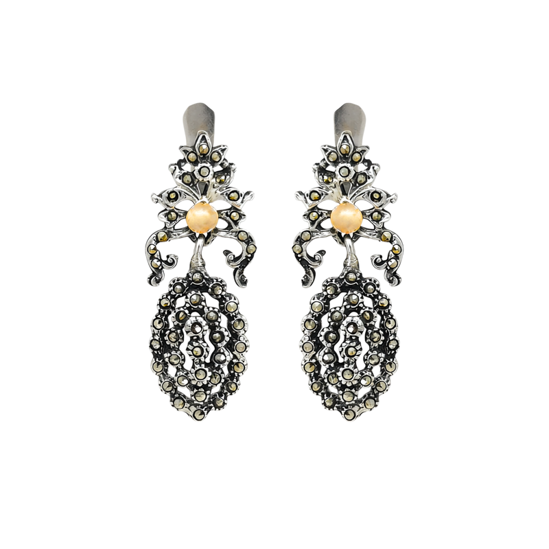Earrings Royalty in Silver and Gold