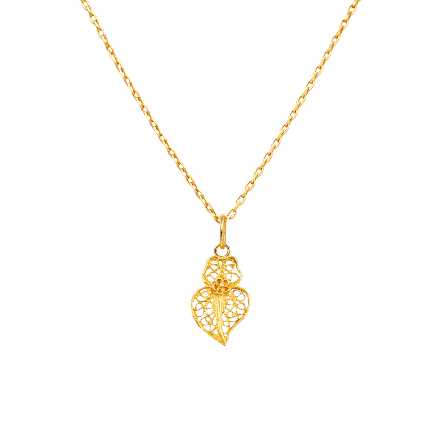 Colar Coração de Viana XXS em Ouro 19,2Kt