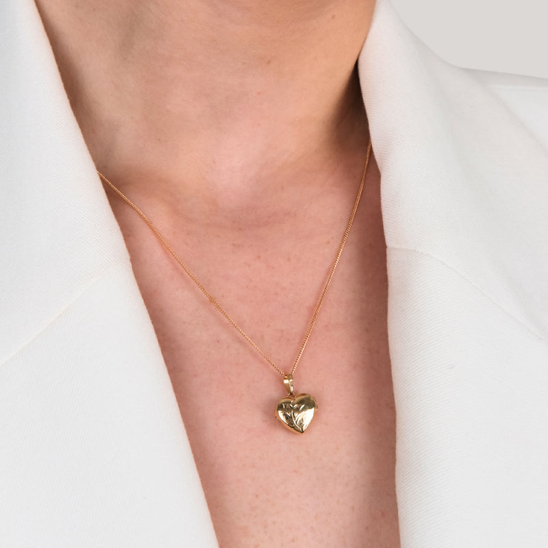 Halskette Offenes Herz aus 19,2Kt Gold