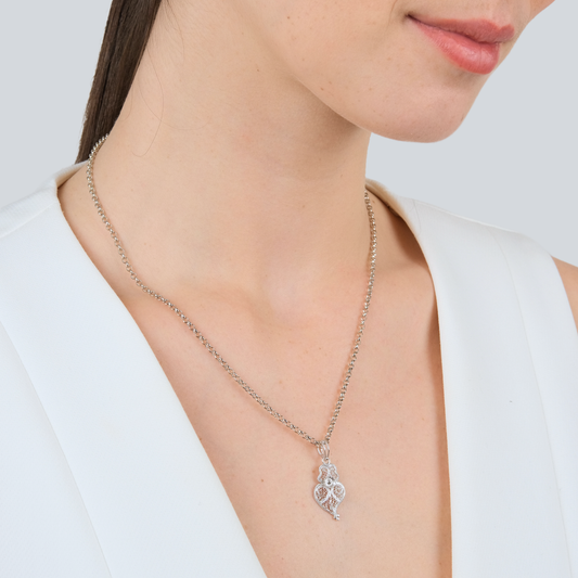 Necklace Heart of Viana 2,5cm in Silver