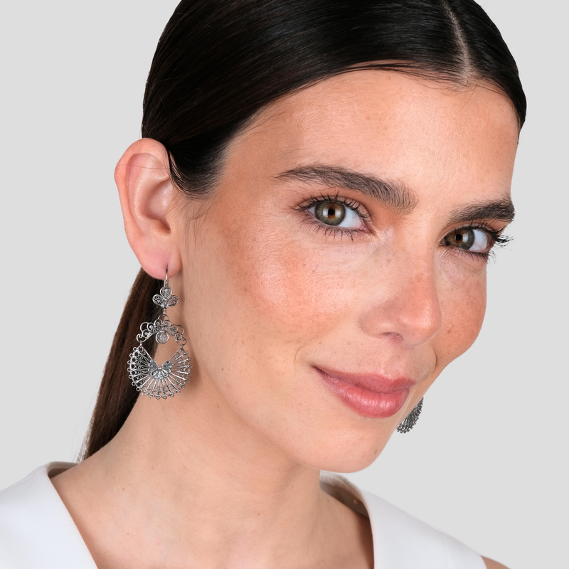 Brincos Arrecadas Filigrana em Prata
