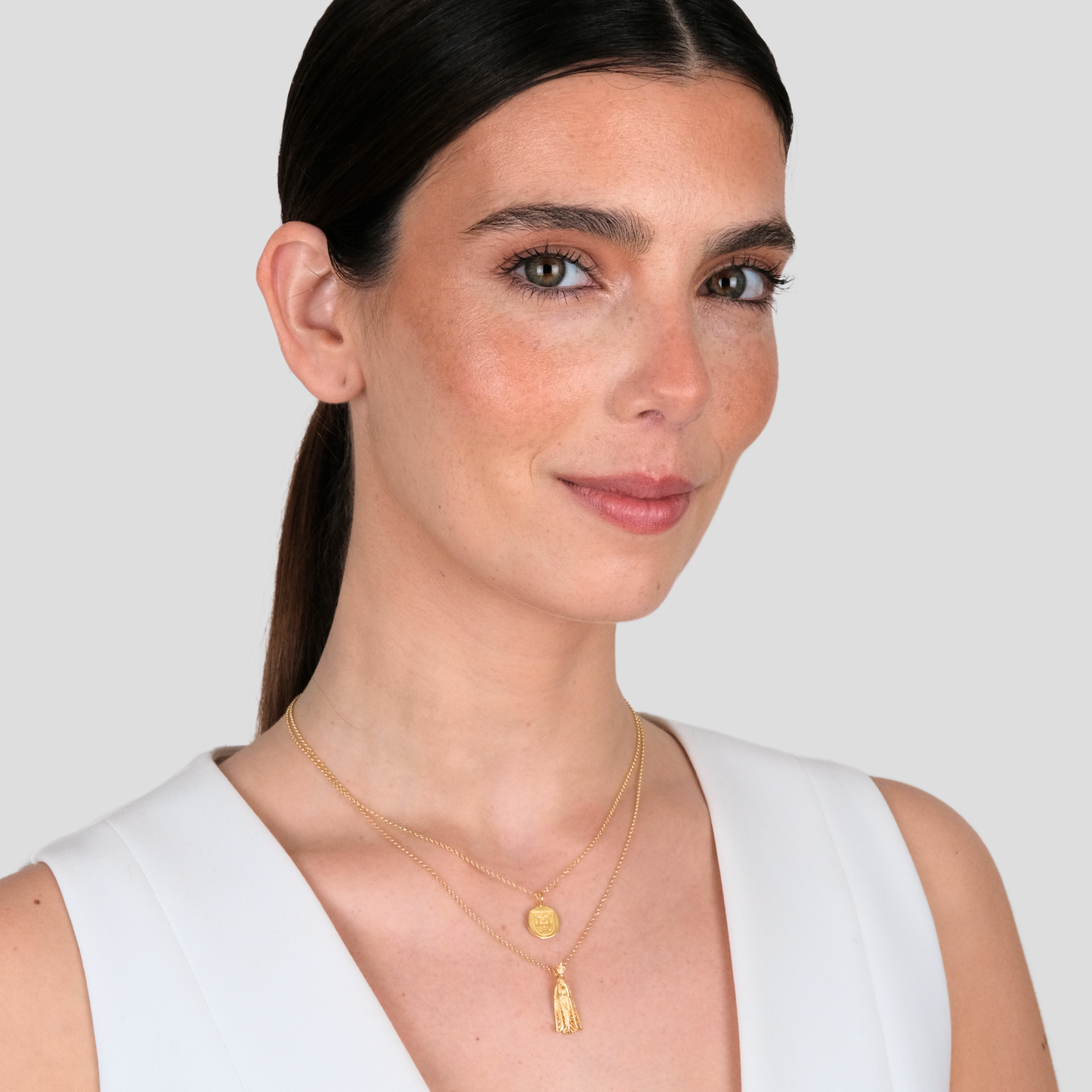 Conjunto Saudade III em Prata Dourada