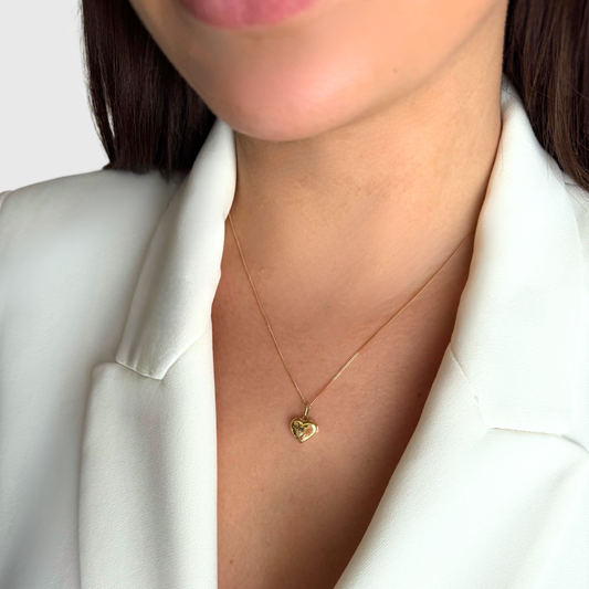Colar Coração Aberto em Ouro 19,2Kt