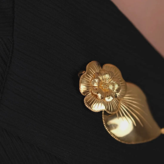 Brooch Heart of Amália in Gold Plated Silver