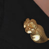 Brooch Heart of Amália in Gold Plated Silver