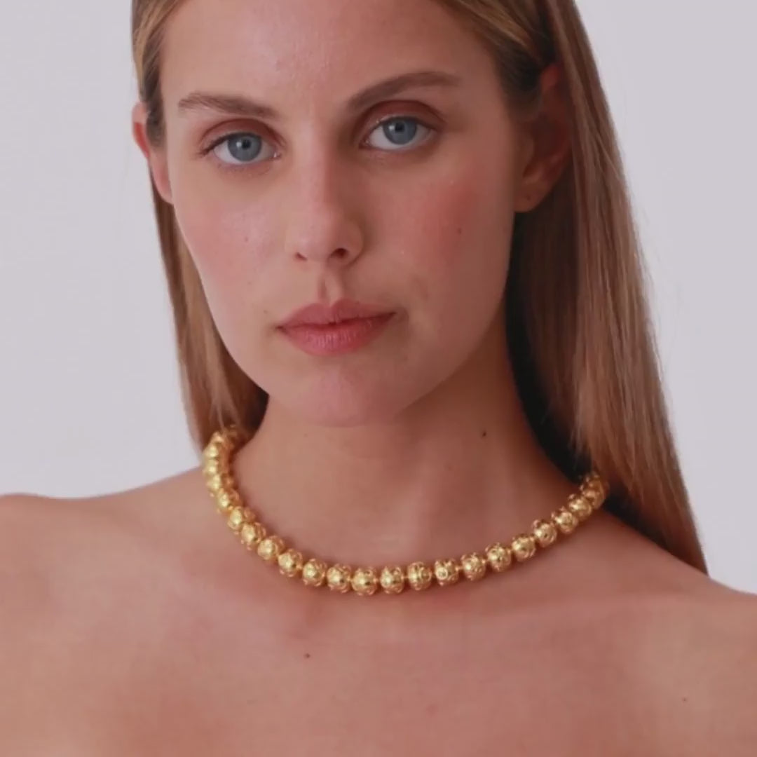 Necklace Viana's Contas Traditional in Gold Plated Silver