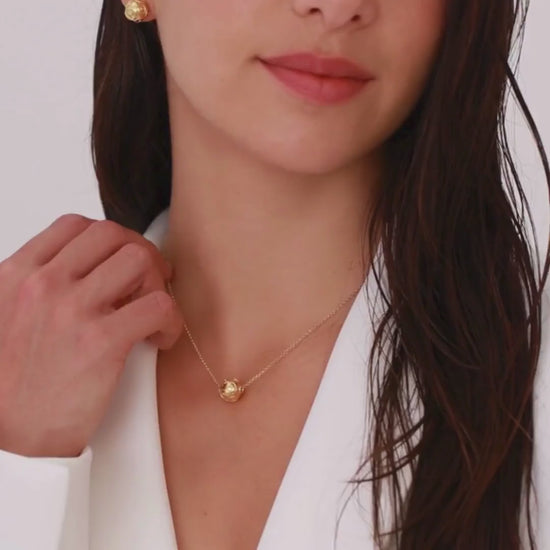 Necklace Viana's Conta in Gold Plated Silver