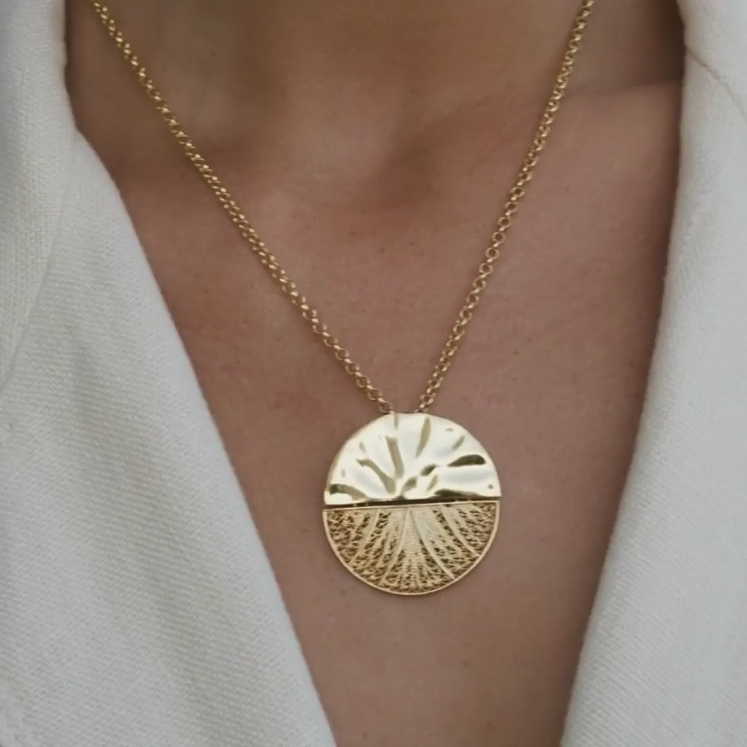 Necklace Circles Articulated XL in Gold Plated Silver