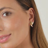 Earrings Dove Red in Gold Plated Silver