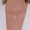 Necklace Cork Oak in Gold Plated Silver