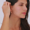 Earrings Red Caramujo in Silver