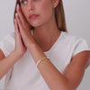 Bracelet Our Lady of Fátima in Gold Plated Silver with Pearls