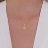Necklace Guitar in Gold Plated Silver