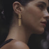 Earrings Engawa in Gold Plated Silver