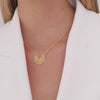 Necklace Circles in Gold Plated Silver