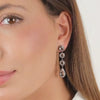 Earrings Circles Rock Crystal in Silver and Gold