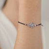 Bracelet Heart of Viana in Gold Plated Silver with Cord