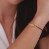 Bracelet Our Lady of Fátima in Gold Plated Silver with Cord