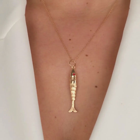 Pendant Sardine in 19,2Kt Gold