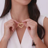 Necklace Heart of Flowers in Gold Plated Silver
