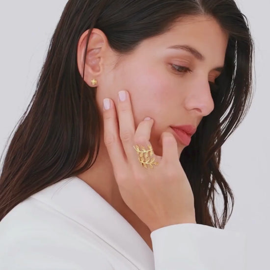 Ring Ciclo in Gold Plated Silver