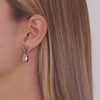 Earrings Butterfly Rock Crystal in Silver and Gold