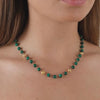 Necklace Viana's Contas in 19,2Kt Gold with Malachite