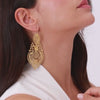 Queen Earrings XL in Gold Plated Silver