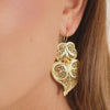 Earrings Heart of Viana 4,5cm in Gold Plated Silver