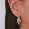 Earrings Heart of Viana Blue in Gold Plated Silver
