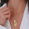 Necklace Queen Earring S in Gold Plated Silver
