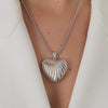 Necklace Intertwined Heart in Silver