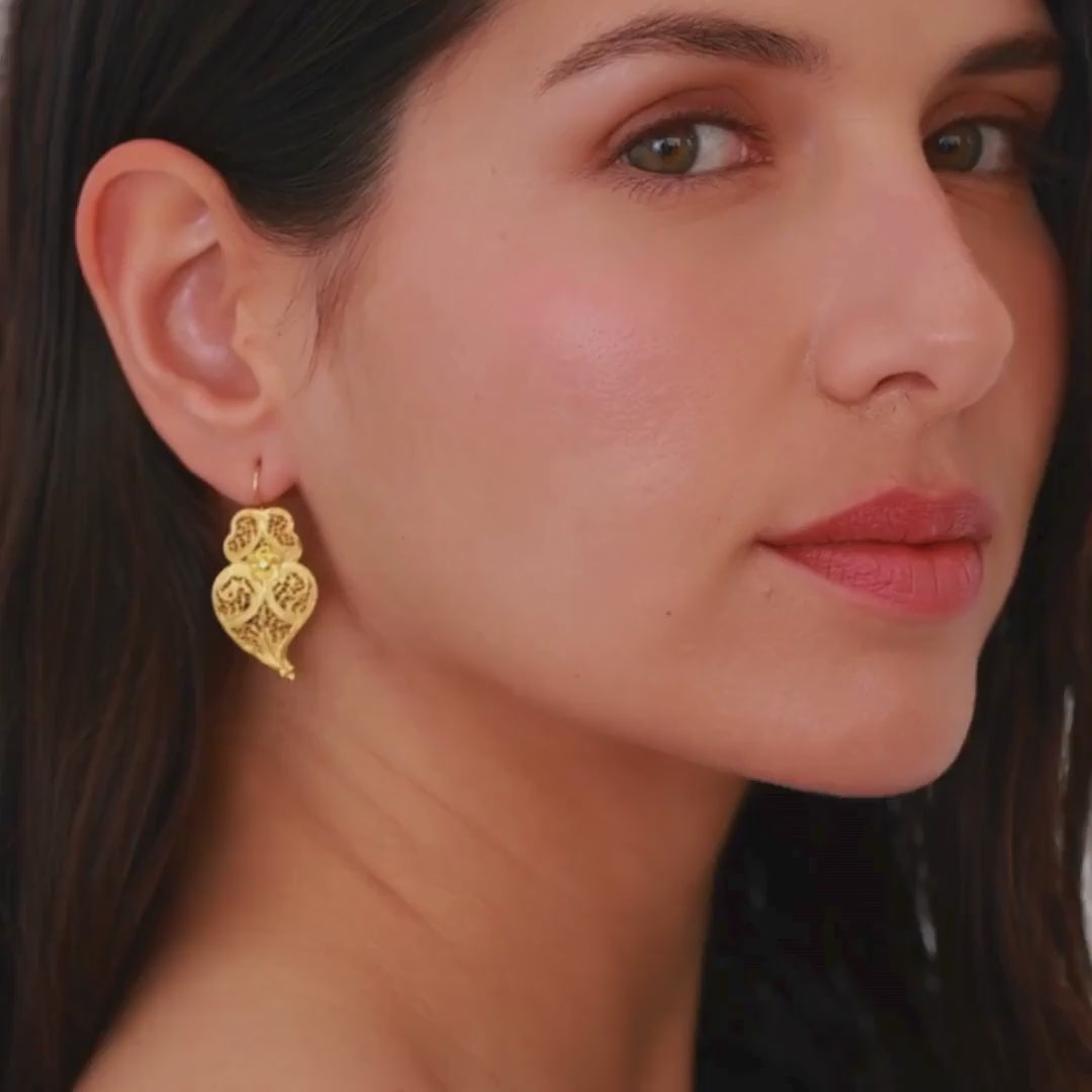 Earrings Heart of Viana M in 19,2Kt Gold
