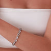 Bracelet Riviera Rock Crystal in Silver and Gold