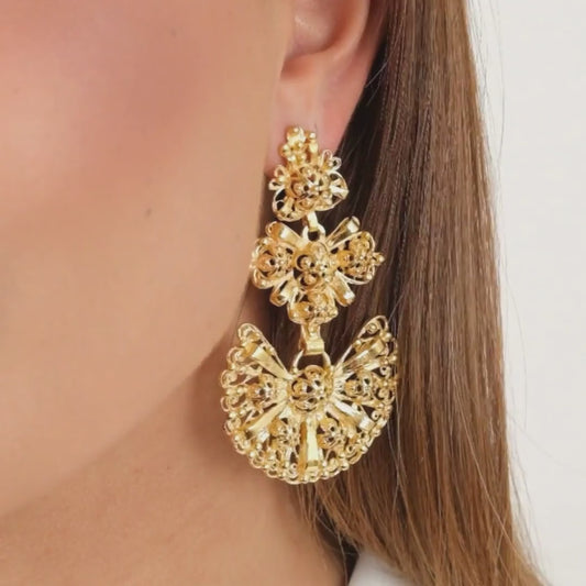 Galegos Earrings in Gold Plated Silver