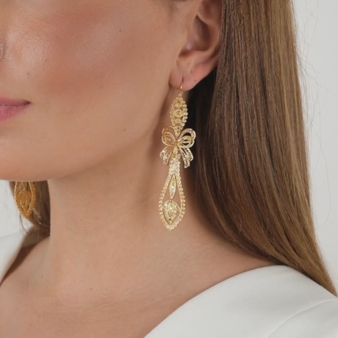 King Earrings in Gold Plated Silver