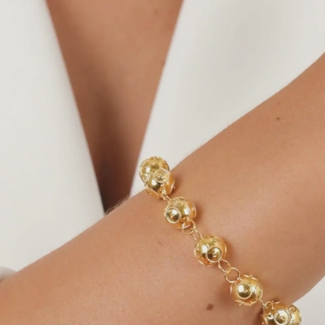 Bracelet Viana's Contas in Gold Plated Silver