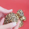 Earrings Baroque Heart of Viana XL in Gold Plated Silver