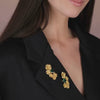 Brooches Amália Flowers in Gold Plated Silver