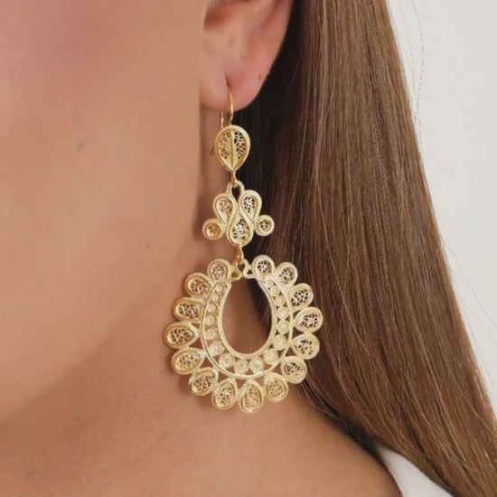 Earrings Other Side of the Mirror in Gold Plated Silver